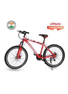 Buy Flare Premium 27.5inch Assembly Road Bike, Double wall aluminum bicycle with Shimano, Front and Rear Disc Brakes, Red in Saudi Arabia