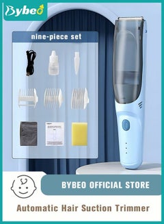 Buy Baby Hair Clipper with Vacuum, Silent Kids Hairs Trimmer Kit with 3 Ceramic Blade Guide Combs, Waterproof & USB Charge for Children Infant Boys Girls in UAE