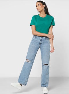 Buy Ripped Straight Jeans in UAE