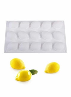 اشتري Cake Molds - 15 Cavity Lemon Shape Silicone Decorating Tools Bakeware French Dessert Mousse Mold Baking Utensils 3D Mould， Creative Mould, Ice Cube في الامارات