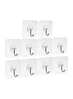 Buy Self Adhesive Hooks Hangers Set Of 10 Wall Hooks Sticky Wall Hangers Without Nails Reusable Kitchen Towel Bath Hooks in Egypt