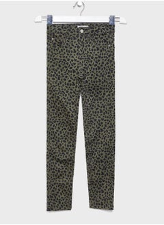 Buy Kids Leopard Print Jeans in UAE