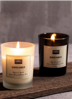 Buy 2 Pack Scented Candle Crystal Black/White in UAE