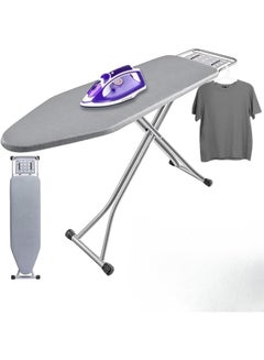 Buy Foldable ironing stand Ironing Board with Heat Resistant Cover Heavy Duty Adjustable Height Sturdy Metal Frame Non Slip Foldable Iron Stand Iron Table Stand for fast ironing in UAE