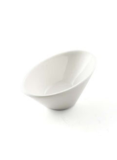 اشتري Ivory Porcelain Cone Shape Dish 10x6x4 cm في الامارات