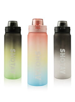 Buy SHOTAY Sports Water Bottles 1L BPA Free And Leakproof, Fast Flow With Removable Straw, Gym Water Bottle For School, Fitness And Outdoor Sports. in Saudi Arabia