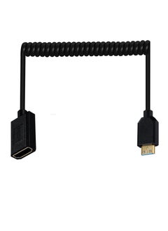 Buy Ultra Thin Hdmi Coiled High Eed Cable Hdmi Female To Mini Hdmi Male Type C Connector Adapter Flexible Ring Extension Cables 2.1V 8K 60Hz 4K 120Hz For Camera Monitor F To M Mini in Saudi Arabia