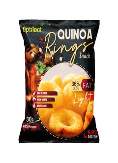 اشتري Optitect Quinoa Rings Snack, Barbecue, 30 Gm في الامارات