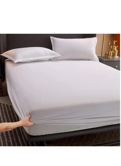 Buy 3-piece stick bed set (160*200+30cm, white) in Egypt