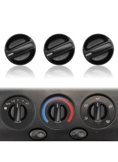 اشتري Set of 3 AC Heater Blower Fan Control Knob Replacement for 2000 2001 2002 2003 2004 2005 2006 Toyota A/C Climate Control Knob 55905-0C010 في الامارات