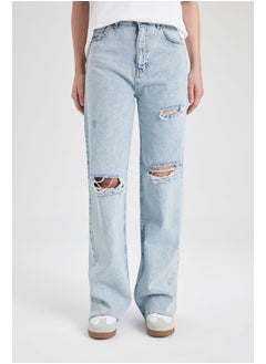 Buy Woman 90'S Wide Leg Denim Trousers in Egypt