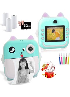 Buy Kids Rechargeable Camera Instant Print, Mini Photo Printing Camera for Kids in UAE