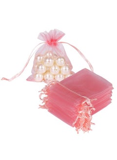 Buy Blush Pink Organza Bags 3X4 Inch 100Pcs Mesh Gift Bags Jewelry Pouches Drawstring Empty Sachet For Shower Party Favor Present Giveaways in Saudi Arabia