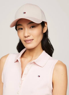 Buy Women's Essential Flag Embroidery Baseball Cap -  Pure organic cotton twill, Pink in UAE