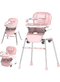 Buy Baby highchair For Eating Foldable Portable Household Multifunctional Portable Baby Dining Car With Roller Wheels in UAE