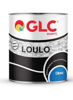 Buy GLC Paints Lulu Wood Paint for Interior and Exterior High Gloss Snow White 840ml in Egypt