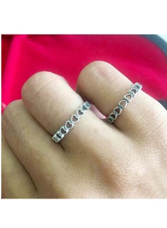 اشتري 925 Italian silver ring with a sophisticated and distinctive design, size في مصر