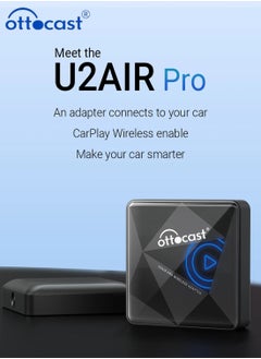 Buy Ottocast U2 AIR Pro Wireless CarPlay Adapter Apple Car Play Accsesories Intelligent System for OEM Wired CarPlay Vehicles in Saudi Arabia