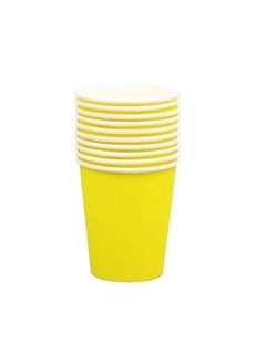 اشتري Thickened disposable paper cups 250ml, 10 pieces في السعودية