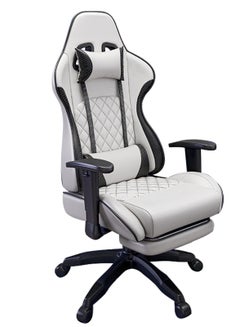 Buy Gaming Chair Office Chair with Footrest Racing Ergonomic Chair Leather Reclining Video Game Chair Adjustable Armrest High Back Gamer Chair with Headrest and Lumbar Support in UAE