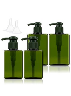 Buy 4 PCS Hand Gel Dispenser Refillable Sanitizer Bottles Empty Shampoo Versatile Pump Bottle Drip-free Lotion Container Soap ( Green) in UAE