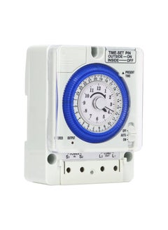 Buy 24-Hour Mechanical Timer White/Blue in Saudi Arabia