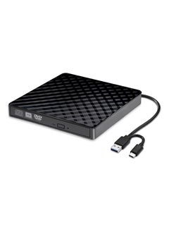 اشتري External CD DVD Drive, Portable Slim CD DVD +/-RW Drive Player Burner Writer Reader Rewriter, Optical DVD Drive for Laptop, Desktop, Mac, Macbook, OS/Windows/Linux في السعودية