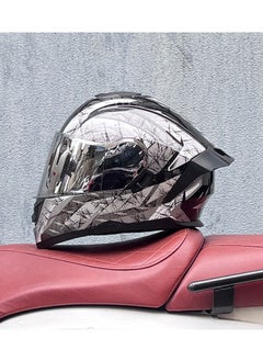 اشتري New Double Mirror Helmet Semi Full Cover Four Seasons Motorcycle Helmet في السعودية