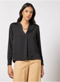 Buy V-Neck Satin Blouse in Egypt