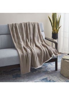 Buy Elva Knitted Double Layer Throw 152 x 127 cm in UAE