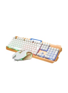 Buy Wired USB Lighting Mechanical Feel Computer Keyboard Mouse Sets for PS4/PS3/Xbox One and 360 Gaming Keyboards in UAE