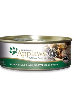 Buy Applaws Cat Tuna with Seaweed Tin 10X156G in UAE