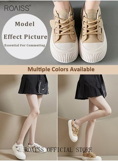 اشتري Women Casual Sneakers Versatile for Daily Use Flat and Comfortable Long Lace Design Lightweight and Breathable Non Slip Large Sole for Women في السعودية