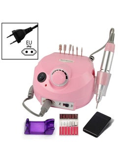 Buy Professional Electric Drill Machine File Polisher Manicure Kit Pink in UAE