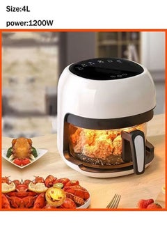 Buy Visual Air Fryer Household Small Oven No Oily French Fries Machine Mini Integrated Multifunctional Electric Fryer 4 L 1200W in Saudi Arabia