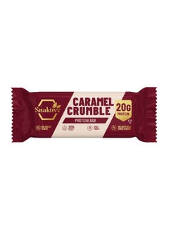 Buy Snaktive Caramel Crumble High Protein, High Fiber bar 55grams  Single in UAE