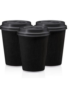 Buy Paper Cup 25 Pcs 8 Ounce Plastic cover for paper cups in Saudi Arabia