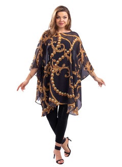 Buy "Chiffon Poncho - Printed " in UAE