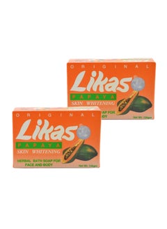 Buy 2 Piece Papaya Skin Whitening Herbal Bath Soap For Face & Body 135g in Saudi Arabia