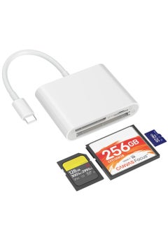 Buy USB-C Card Reader Hub, 3-in-1 SD/TF/CF Memory Card Adapter for MacBook Pro, iPad Pro and More in Saudi Arabia