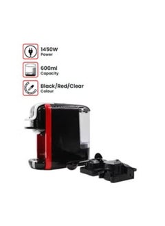 Buy 3-In-1 Capsule Coffee Machine 600.0 ml Black/Red/Clear . in UAE