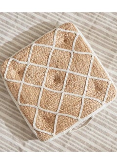 Buy Eco Handmade Jute Floor Cushion - 50x50x7 cm in Saudi Arabia