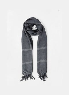 Buy Plaid Stripe Pattern Winter Scarf/Shawl/Wrap/Keffiyeh/Headscarf/Blanket For Men & Women - Small Size 45x175cm - Grey / White in Egypt