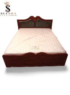 Buy Modern Wooden Bed Double Bed 120x190 With Medical Mattress in UAE