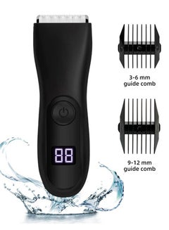 اشتري Less Noise Upgraded Digital Men Hair Body Trimmer Waterproof Wireless Beard  Leg Hand  Body Hair Shaver Grooming Razor Body Hair Clipper Trimmer في الامارات