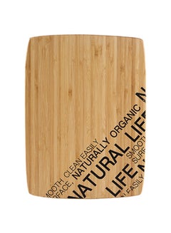 Buy Natural Rectangle Wooden Cutting Board 30x22cm in UAE