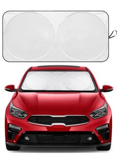 Buy Foldable Car Sun Shade Car Windshield Sun Shade Front Window Sun Visor for UV Rays and Sun Heat Protection Keep Car Interior Cool Prevents Dashboard Fading in Saudi Arabia