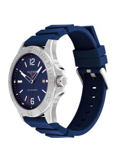 Buy TOMMY HILFIGER RYAN MEN's BLUE DIAL, BLUE SILICONE WATCH - 1791991 in Saudi Arabia