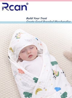 Buy Baby Swaddle Blanket Anti-Scare Blanket Organic Cotton Easy Adjustable Sleeping Bag Shockproof and Breathable for Newborn Boys Girls in Saudi Arabia