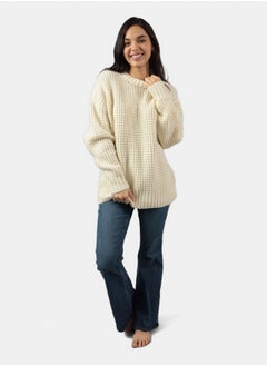 Buy AE Oversized Waffle Crewneck Sweater in Egypt